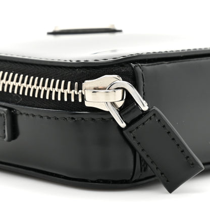 Prada Spazzolato Metal Triangle Logo Mini Pouch Shoulder Bag Black 8 of 8