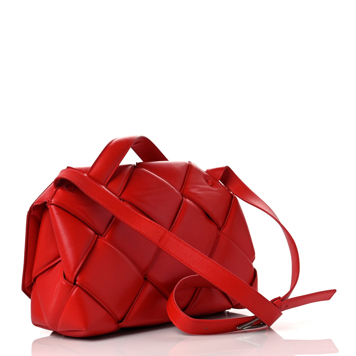 Nappa Intreccio Padded Top Handle Shoulder Bag Nail Polish