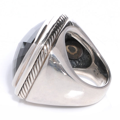 David Yurman Sterling Silver Black Onyx 20mm Albion Statement Ring 54 7 3 of 4