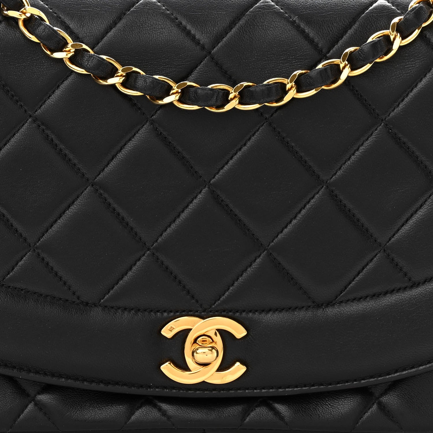 Chanel Lambskin Quilted Medium Single Flap Black 8 of 10