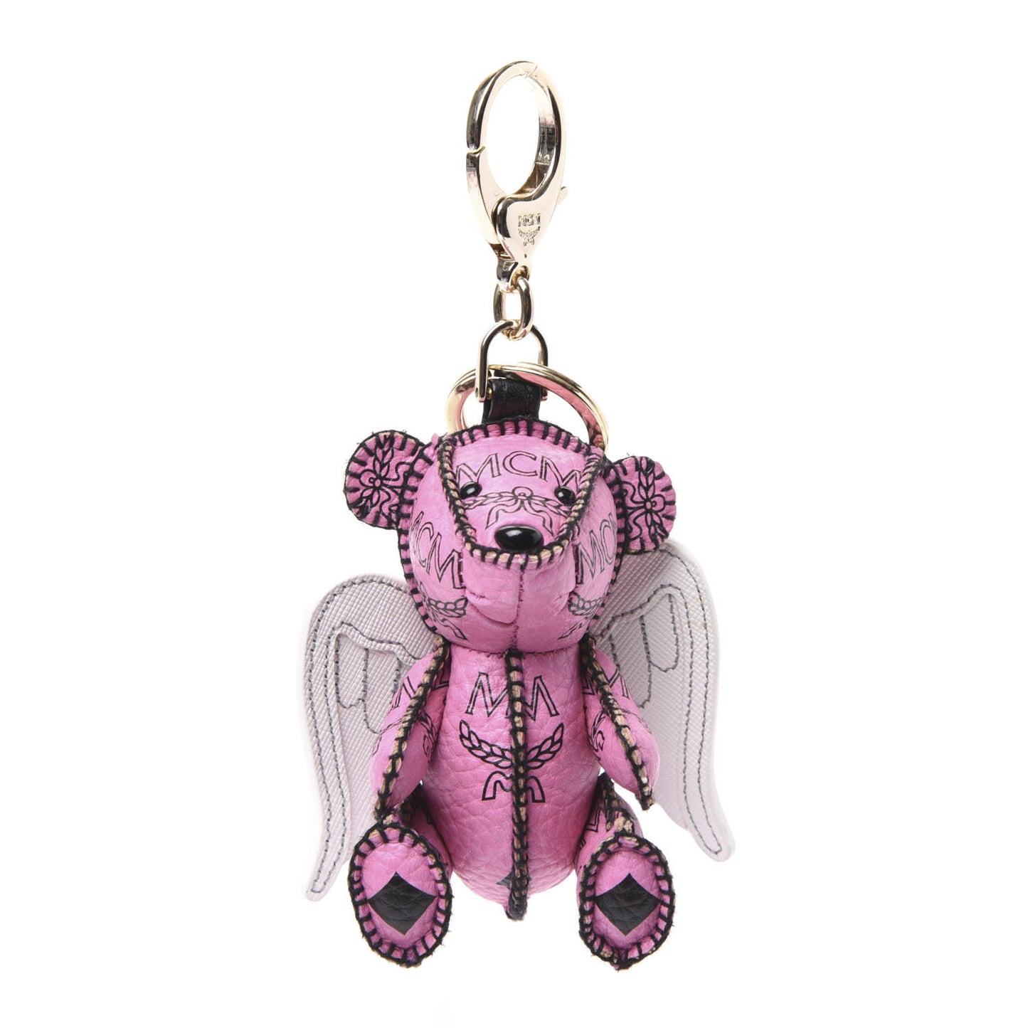 Visetos Angel Bear Key Ring Bag Charm Pink