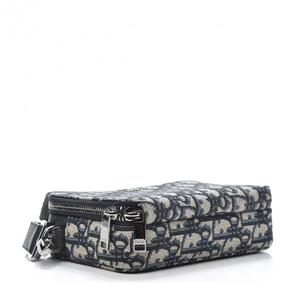 Christian Dior Oblique Pouch Navy Blue 4 of 10