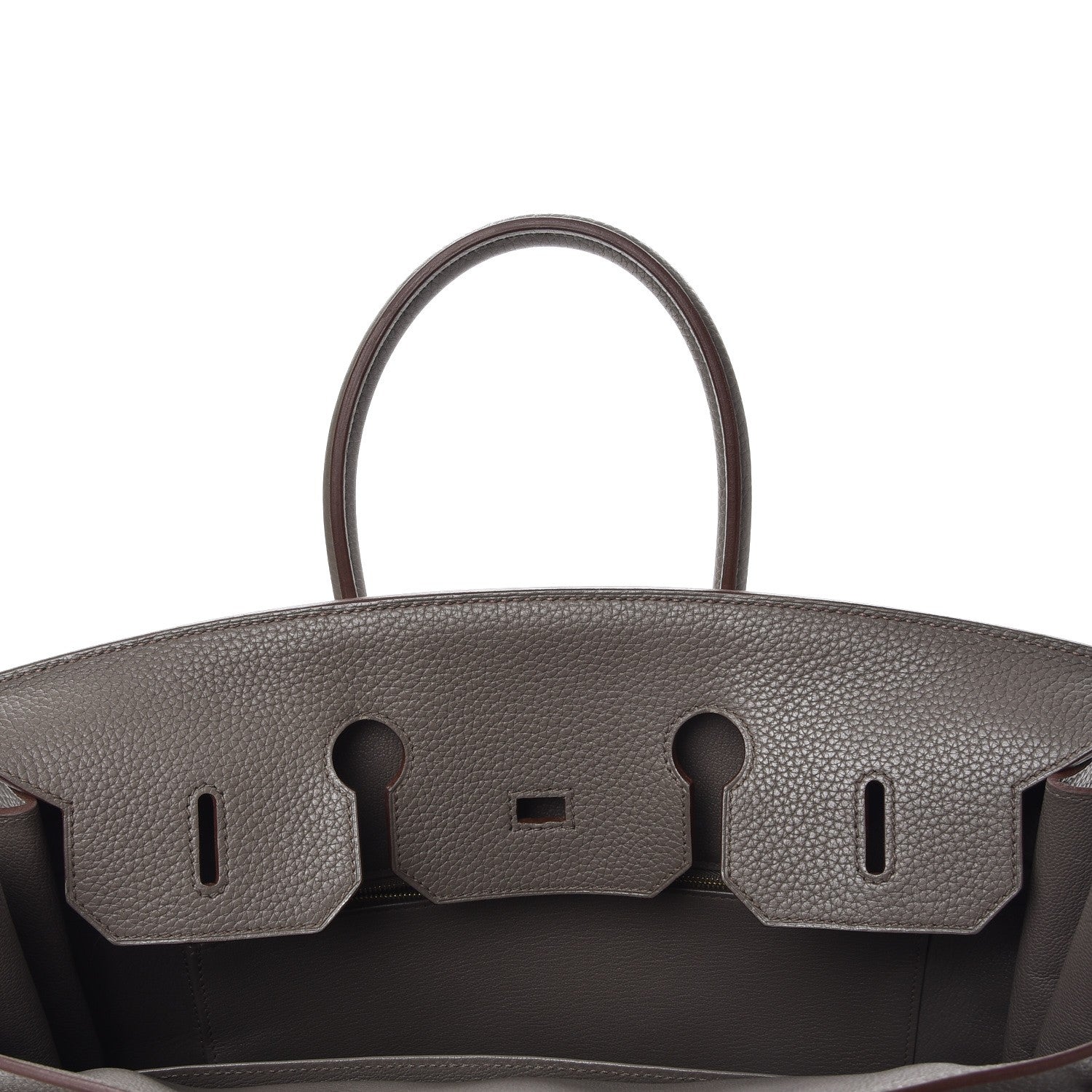 Hermes Taurillon Clemence Birkin 35 Etain 9 of 37