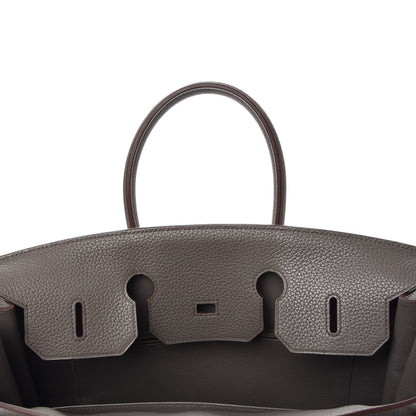 Hermes Taurillon Clemence Birkin 35 Etain 9 of 37