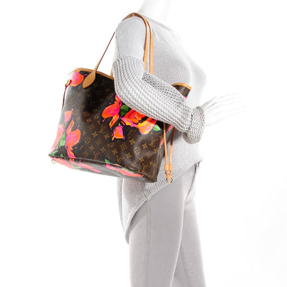 Louis Vuitton Monogram Roses Neverfull MM 2 of 8
