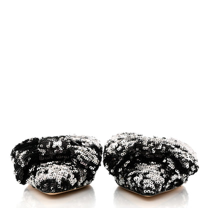 Jimmy Choo Sequin Georgia Mules 38 Black 2 of 7