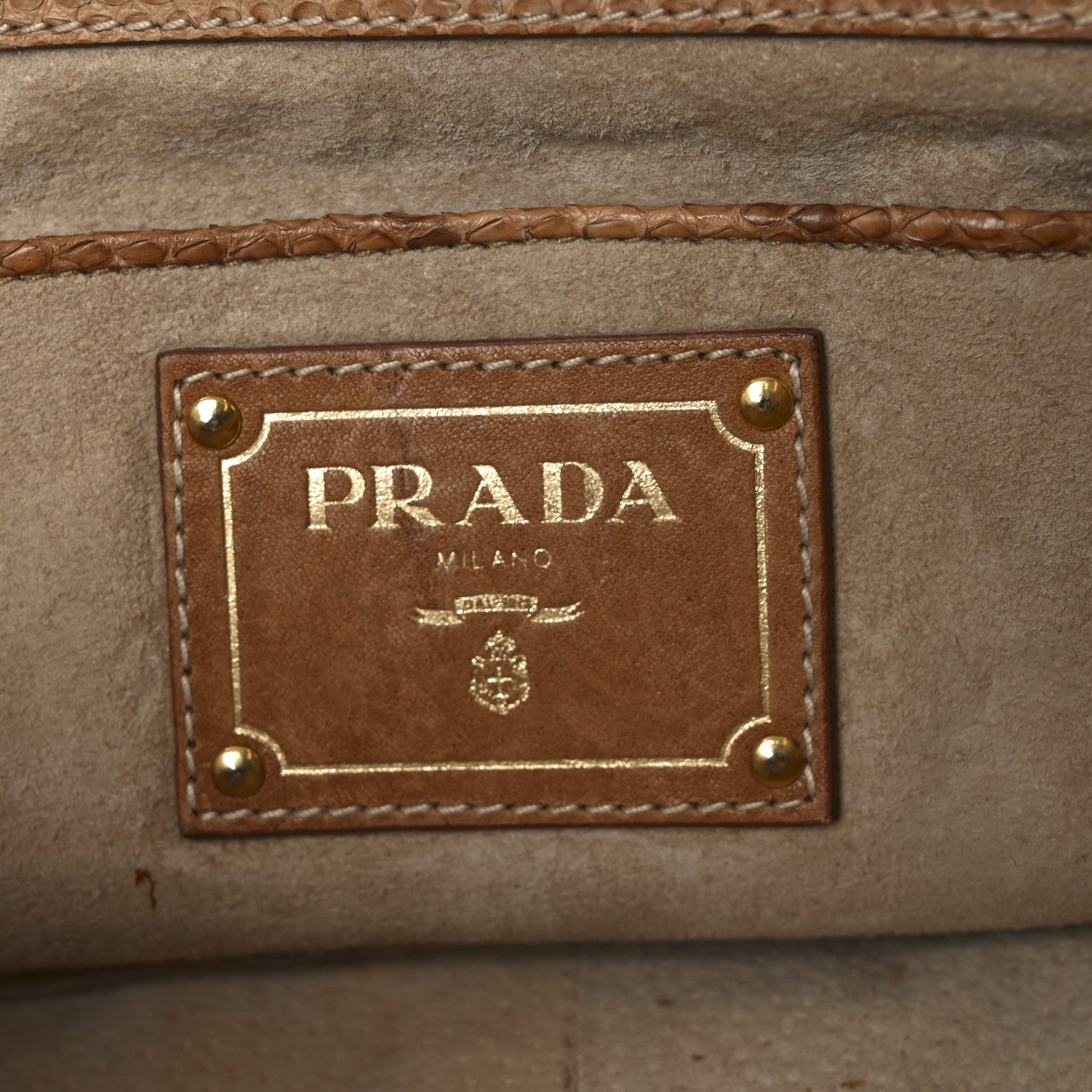 Prada Snakeskin Shoulder Bag Naturale 6 of 10
