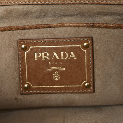 Prada Snakeskin Shoulder Bag Naturale 6 of 10