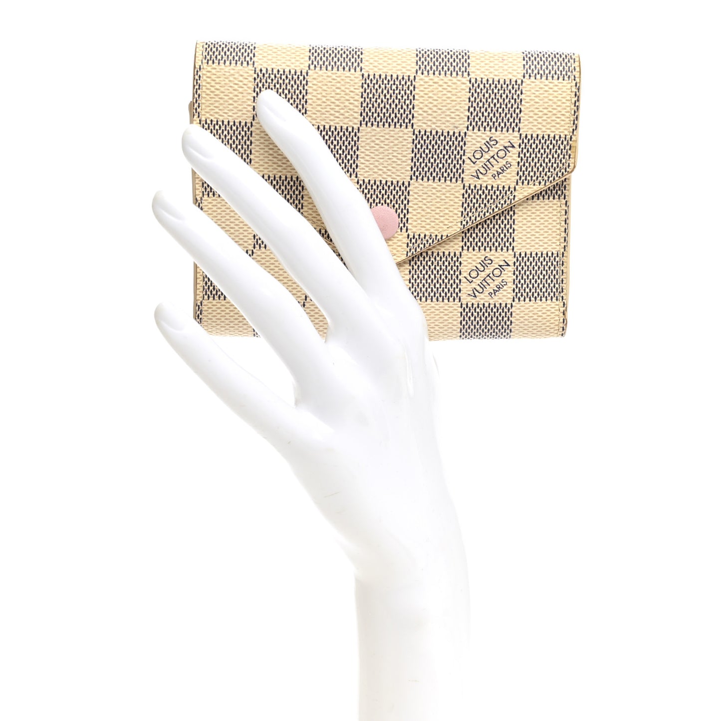 Damier Azur Victorine Wallet Rose Ballerine