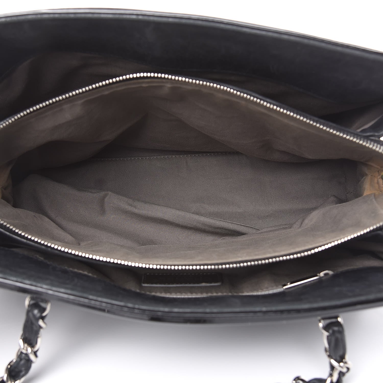Chanel Vinyl Lipstick Ligne Tote Black 6 of 17