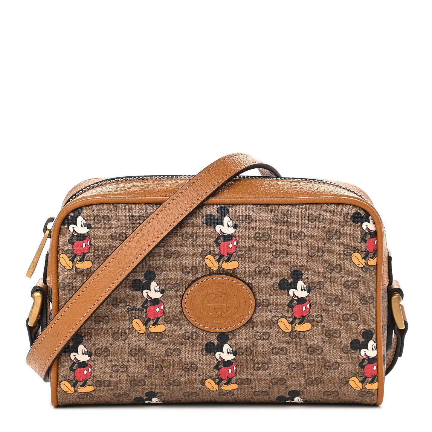 X DISNEY Mini Vintage GG Supreme Monogram Mickey Mouse Shoulder Bag Beige Vintage Sun Oil