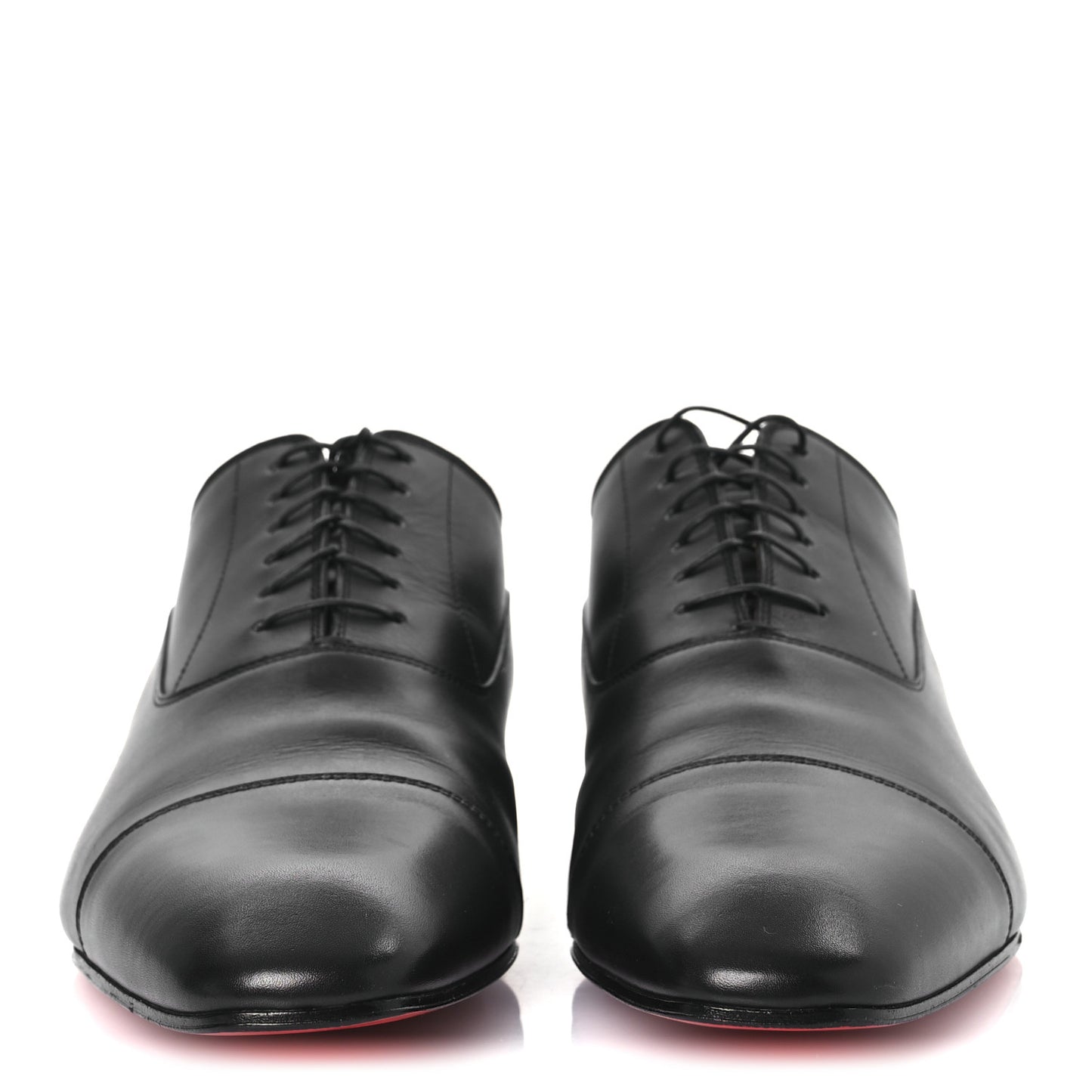Calfskin Mens Greggo Flat Oxfords 45.5 Black