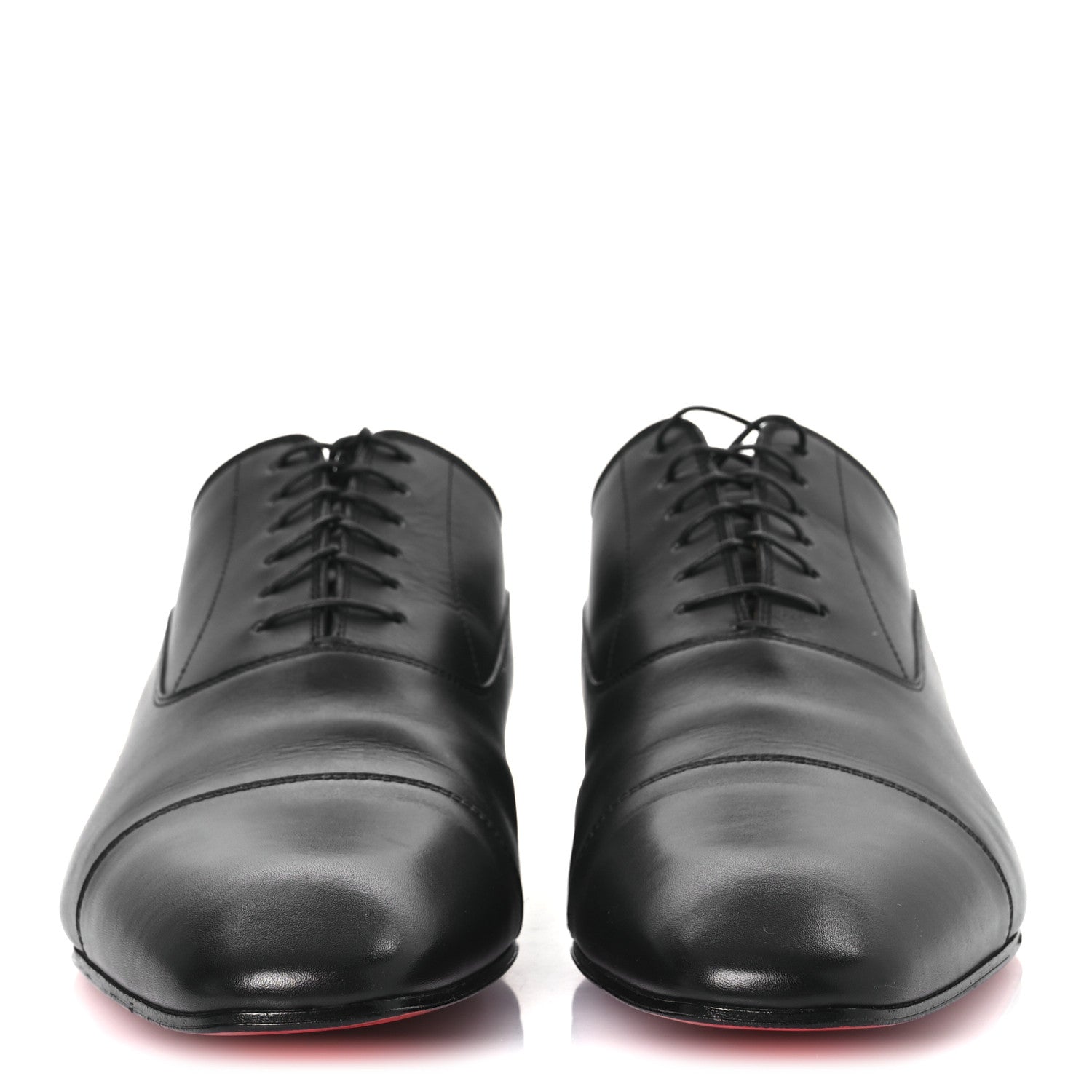 Christian Louboutin Calfskin Mens Greggo Flat Oxfords 45.5 Black 3 of 10