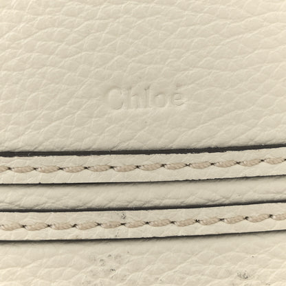 Chloe Raffia Grain Calfskin Medium Marcie Basket White 5 of 14