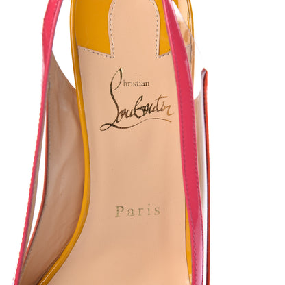 Christian Louboutin Patent PVC Suspenodo Sling 45 Pumps 39 Papaye 6 of 7