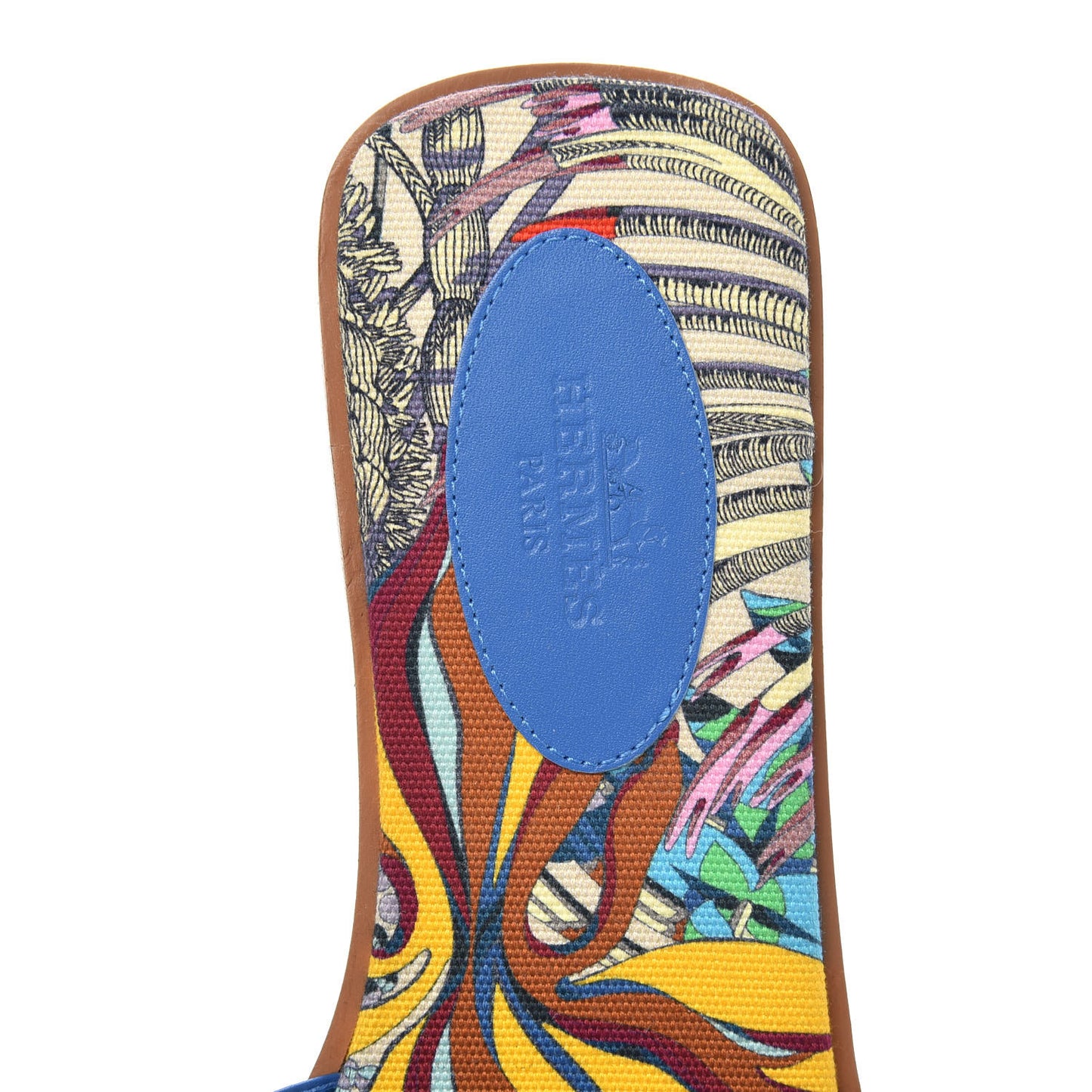 Calfskin Oran Sandals 36.5 Bleu Zanzibar