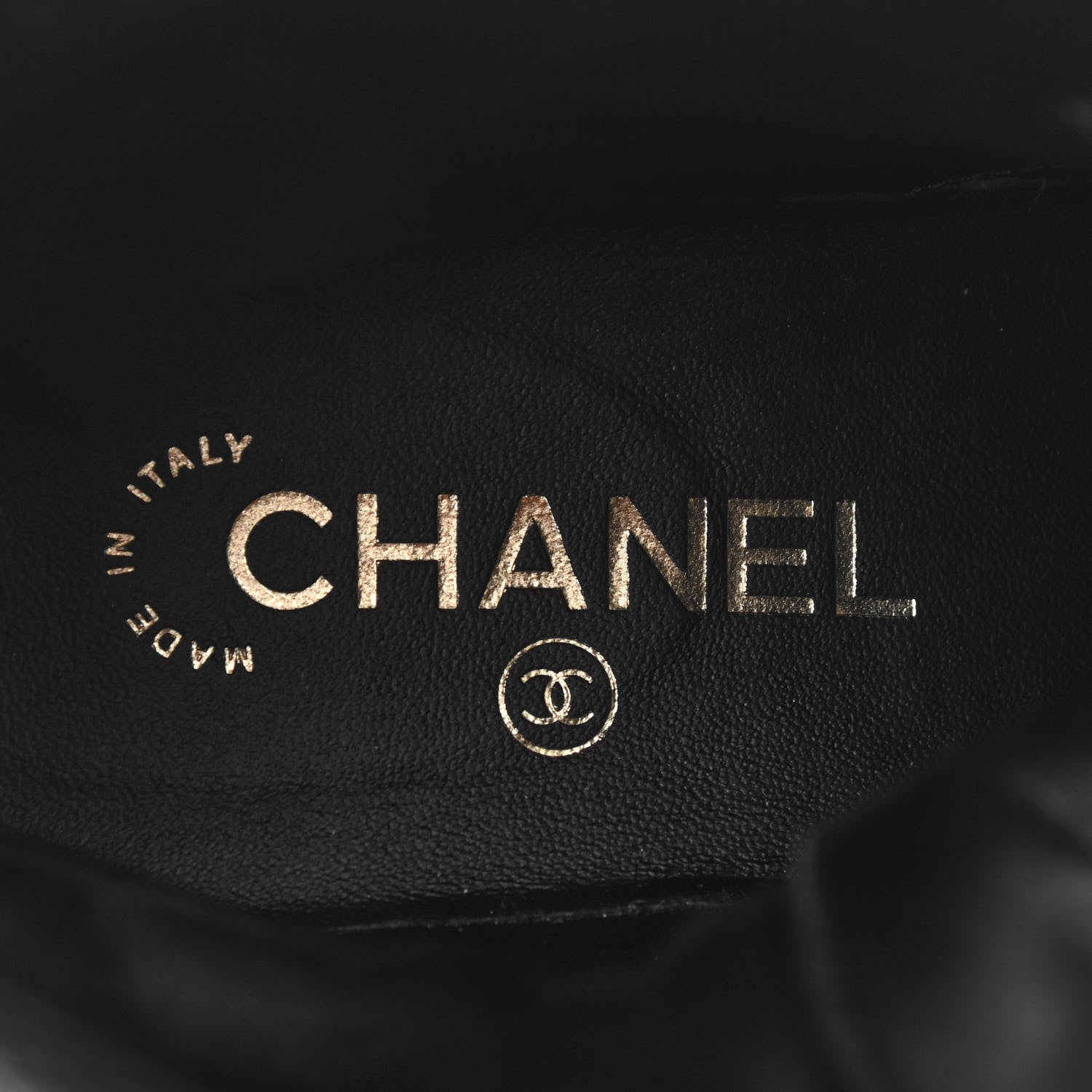 Chanel Shiny Lambskin Quilted Lace Up Combat Boots 38 Black 6 of 8