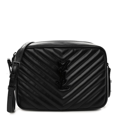 Saint Laurent Calfskin Matelasse Monogram Monochrome Lou Camera Bag Black 1 of 9
