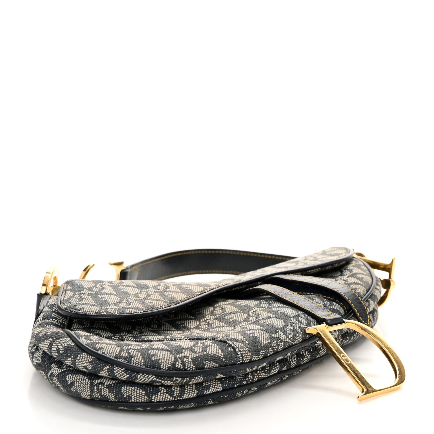 Christian Dior Monogram Saddle Bag Blue 4 of 11