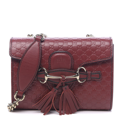 Gucci Soft Microguccissima Mini Emily Chain Shoulder Bag Rosso 1 of 10