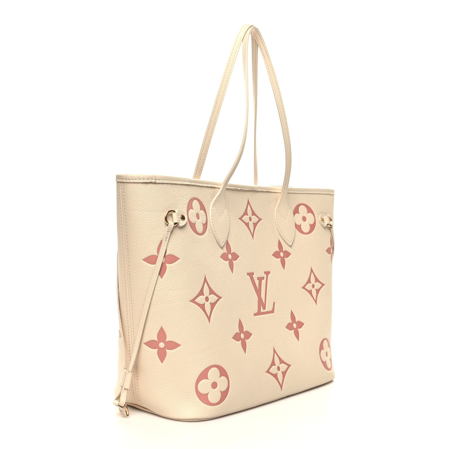 Louis Vuitton Empreinte Monogram Giant Neverfull MM Creme Rose Trianon 4 of 14