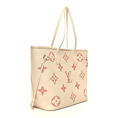 Louis Vuitton Empreinte Monogram Giant Neverfull MM Creme Rose Trianon 4 of 14