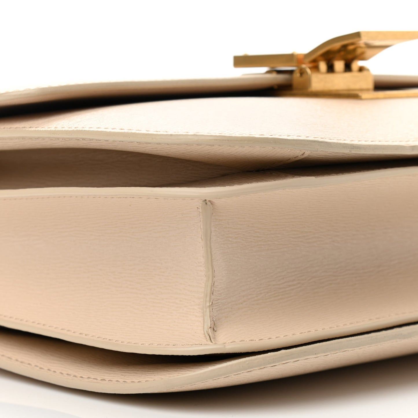 Liege Calfskin Medium Classic Box Flap Bag Powder