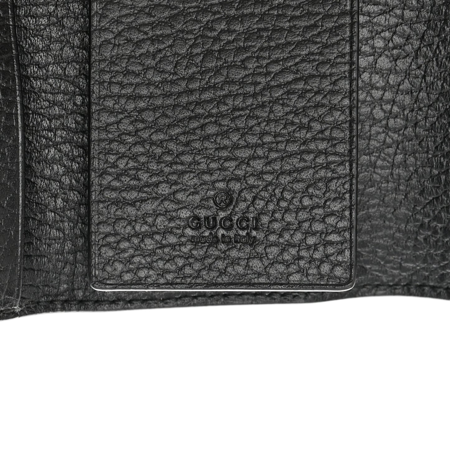 Dollar Calfskin GG Supreme Monogram GG Marmont 6 Key Holder Case Black Beige Ebony