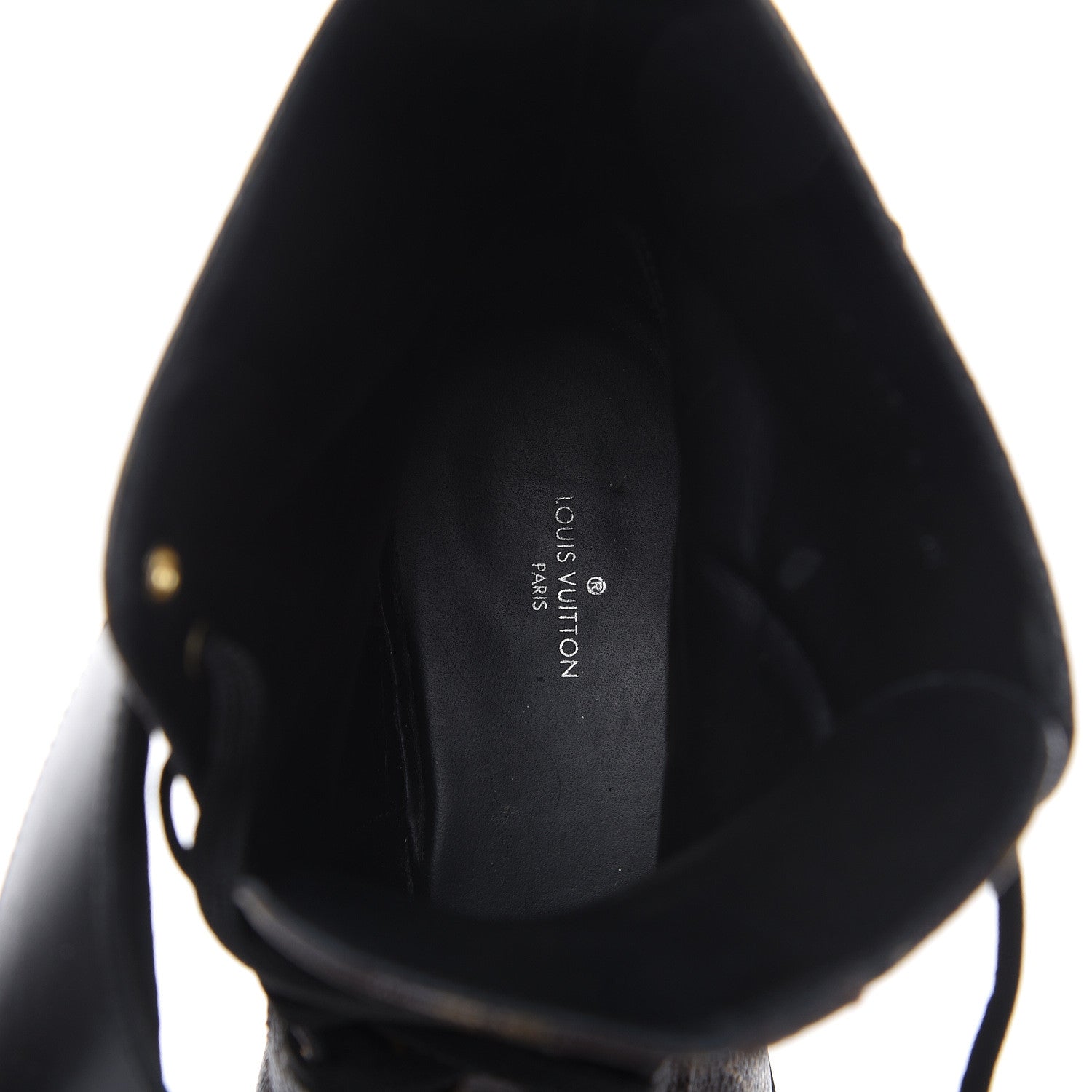 Louis Vuitton Calfskin Monogram Wonderland Flat Ranger Boots 41 Black 6 of 14