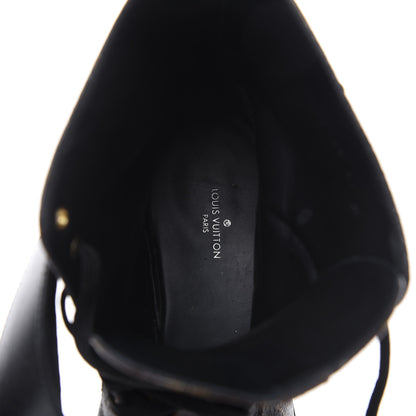 Louis Vuitton Calfskin Monogram Wonderland Flat Ranger Boots 41 Black 6 of 14