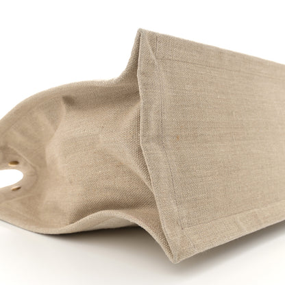 Saint Laurent Linen Calfskin Rive Gauche Tote Beige Sea Salt 9 of 13