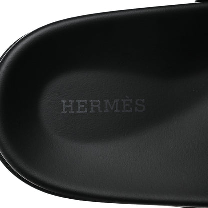 Hermes Calfskin Mens Chypre Sandals 42 Black 7 of 8