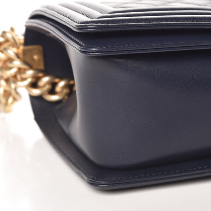 Chanel Lambskin Quilted Medium Boy Flap Navy 8 of 12