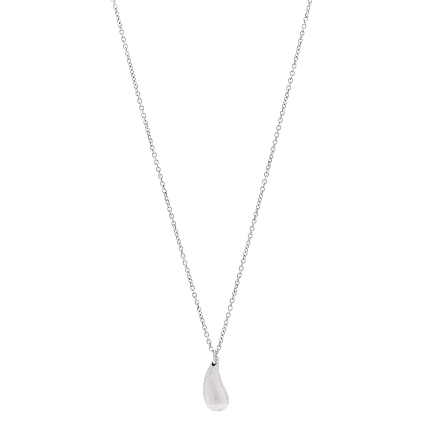 Sterling Silver 12mm Elsa Peretti Teardrop Pendant Necklace
