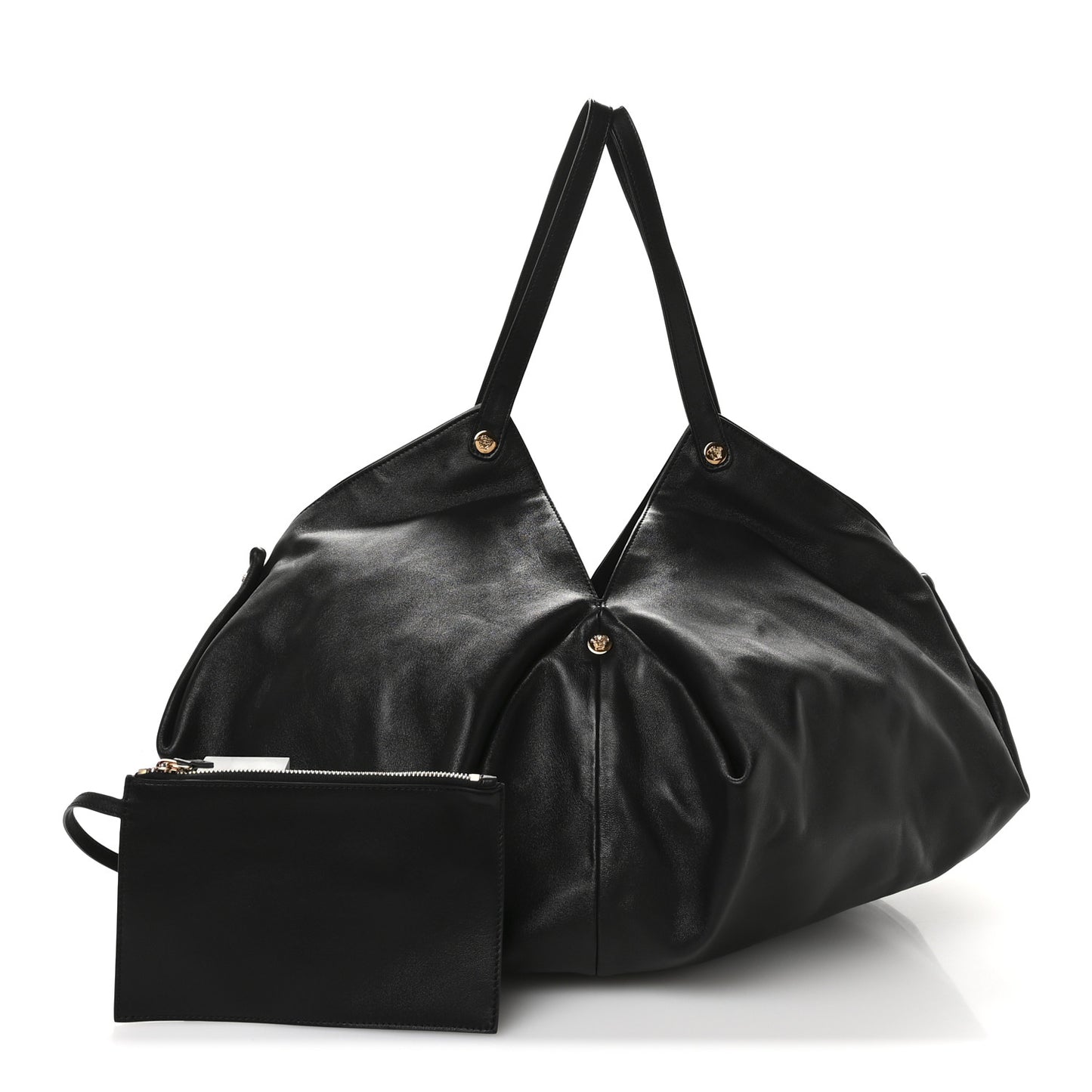 Nappa Large Protea Shoulder Bag Black