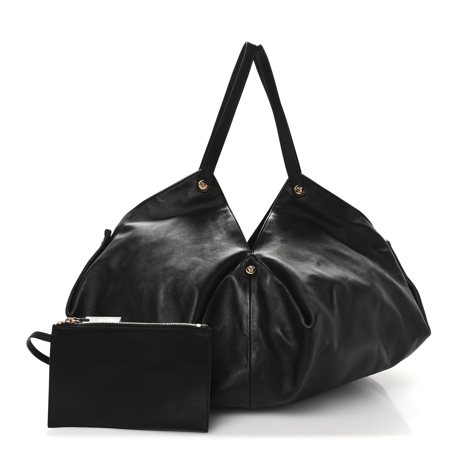 Versace Nappa Large Protea Shoulder Bag Black 2 of 11