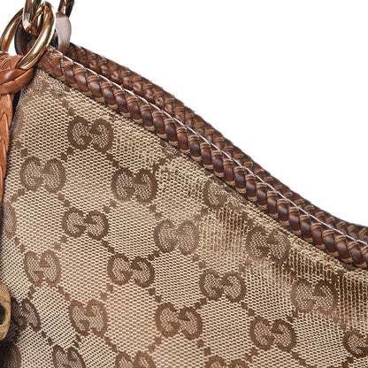 Gucci Monogram Medium Marrakech Hobo Camel 14 of 21
