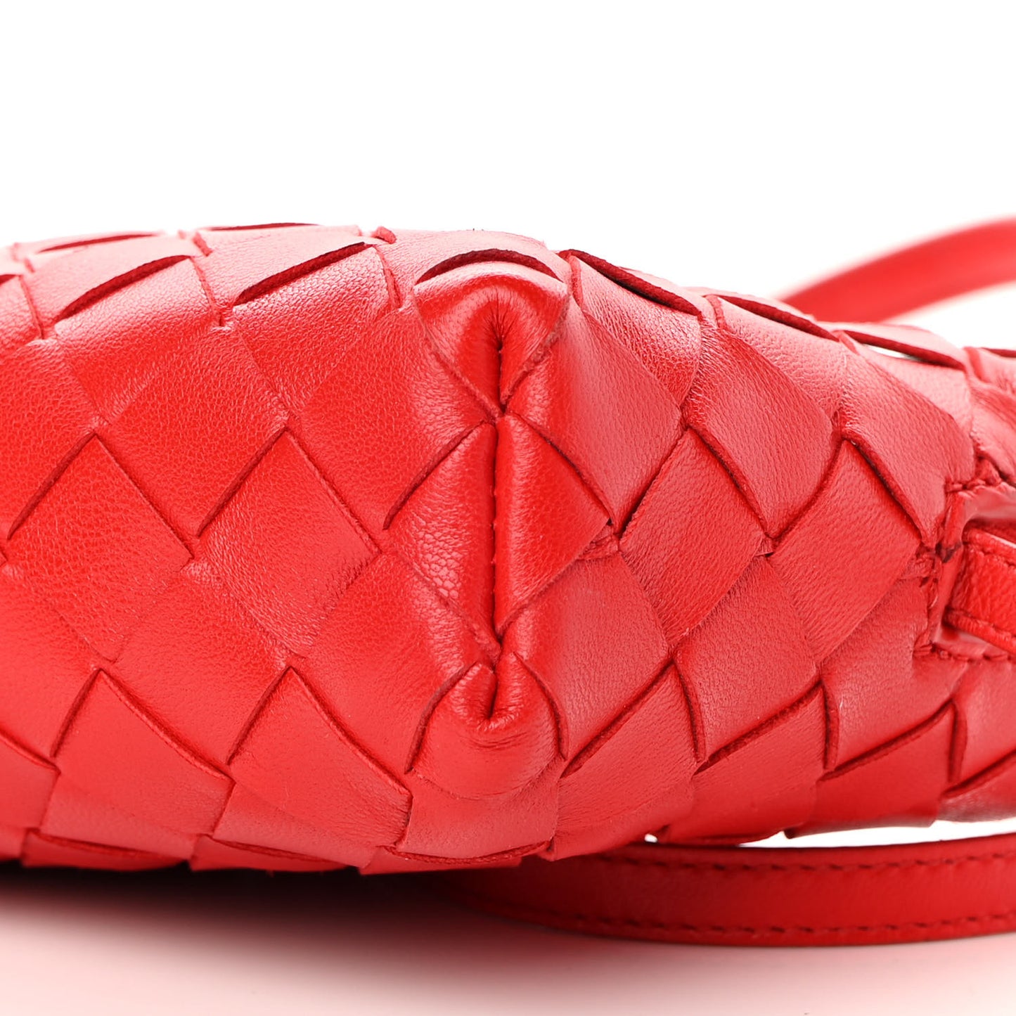 Nappa Intrecciato Mini Crossbody Bright Red