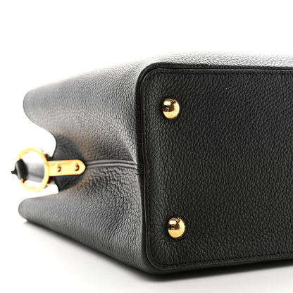 Louis Vuitton Taurillon Capucines MM Black Fuchsia 8 of 11