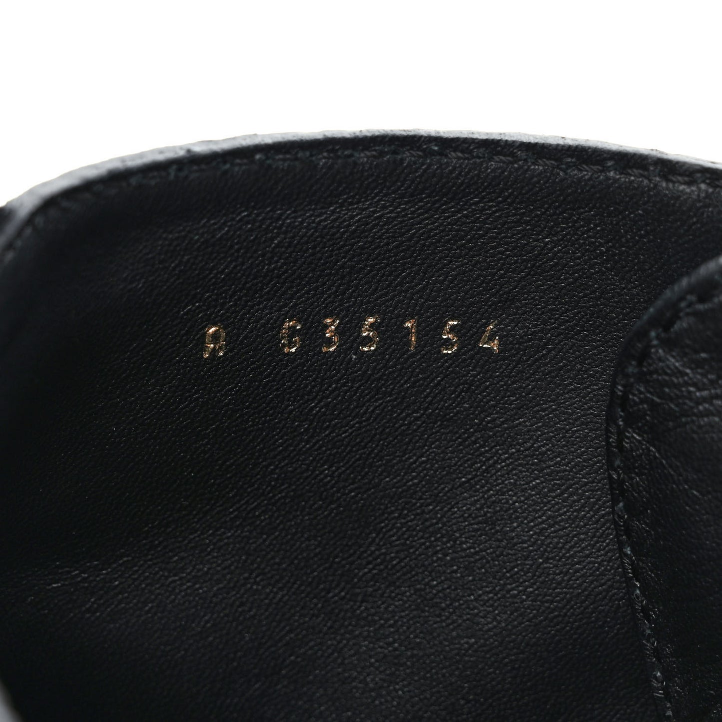 Shiny Calfskin Velvet Pearl Combat Short Boots 38.5 Black