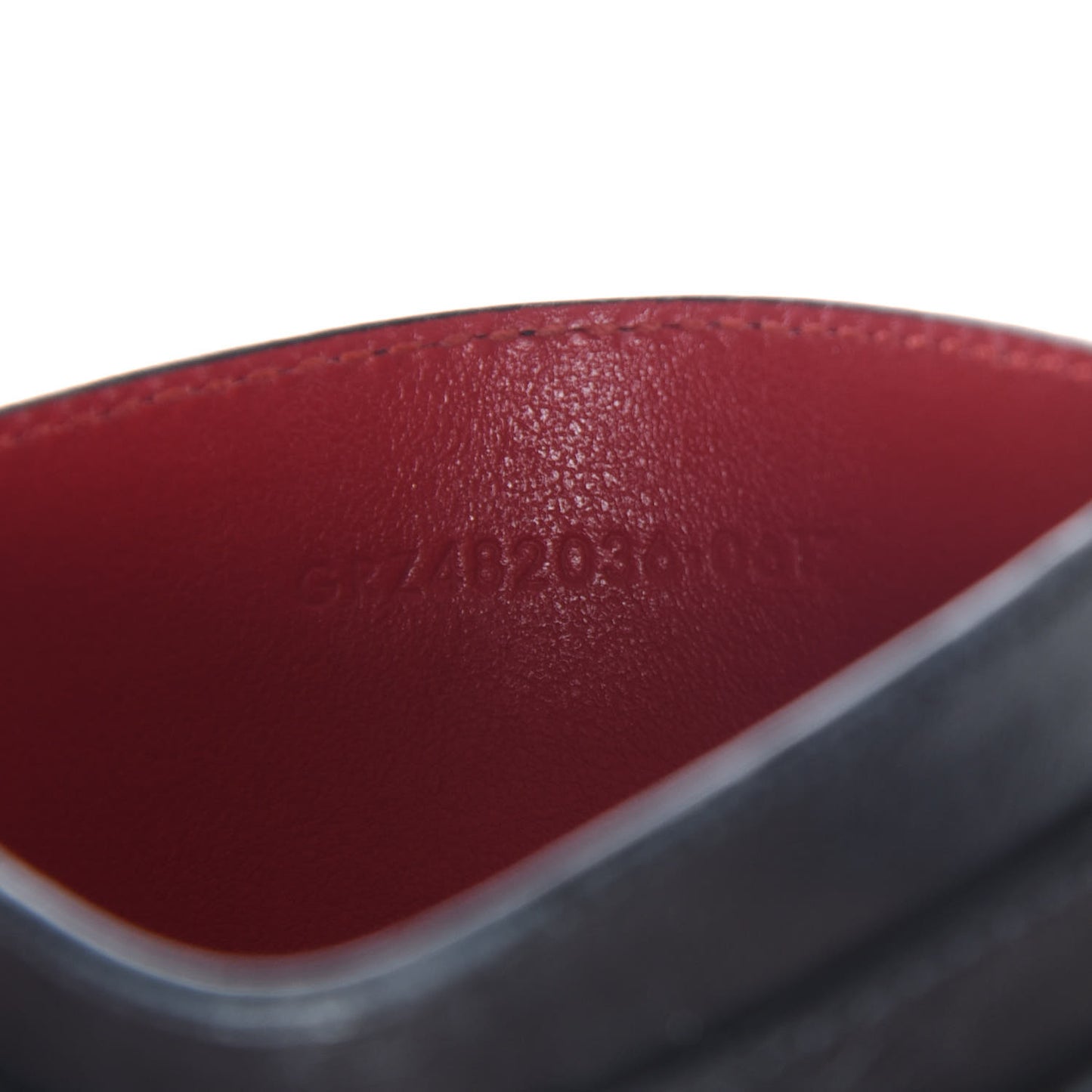 Ribbed Calfskin Opium Monogram Credit Card Case Black