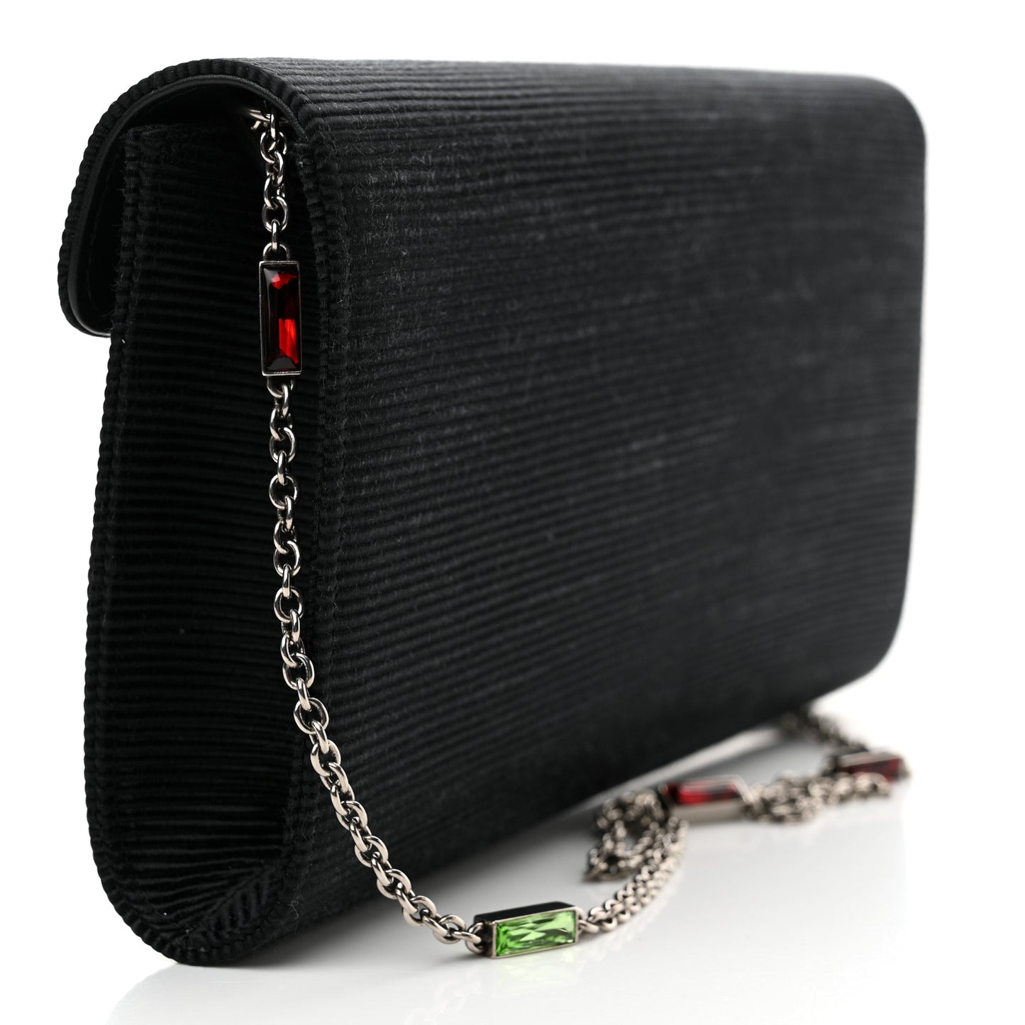 Grosgrain Satin Small Dionysus Shoulder Bag Black