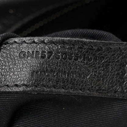 Saint Laurent Metallic Lambskin Matelasse Monogram Medium Niki Chain Satchel Argento 8 of 19