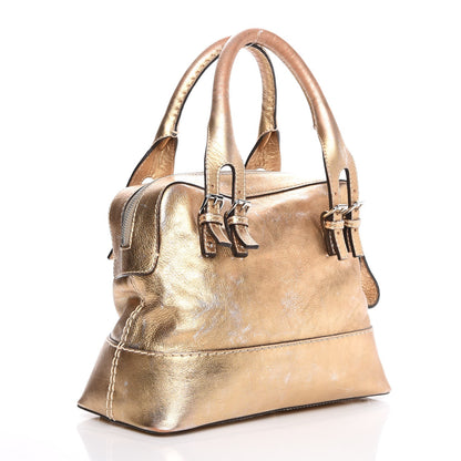 Chloe Metallic Calfskin Buckle Tote Gold 3 of 16