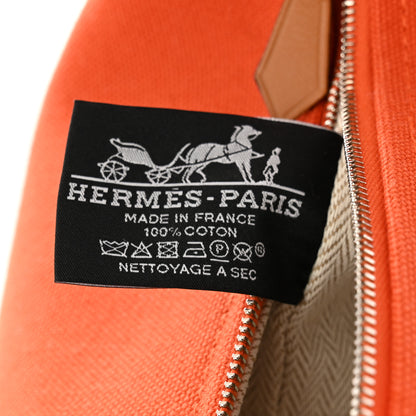 Hermes Canvas Small Bride-A-Brac Pouch Orange Burgundy 6 of 8