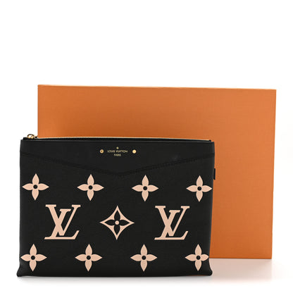 Louis Vuitton Empreinte Monogram Giant Daily Pouch Black Beige 9 of 9