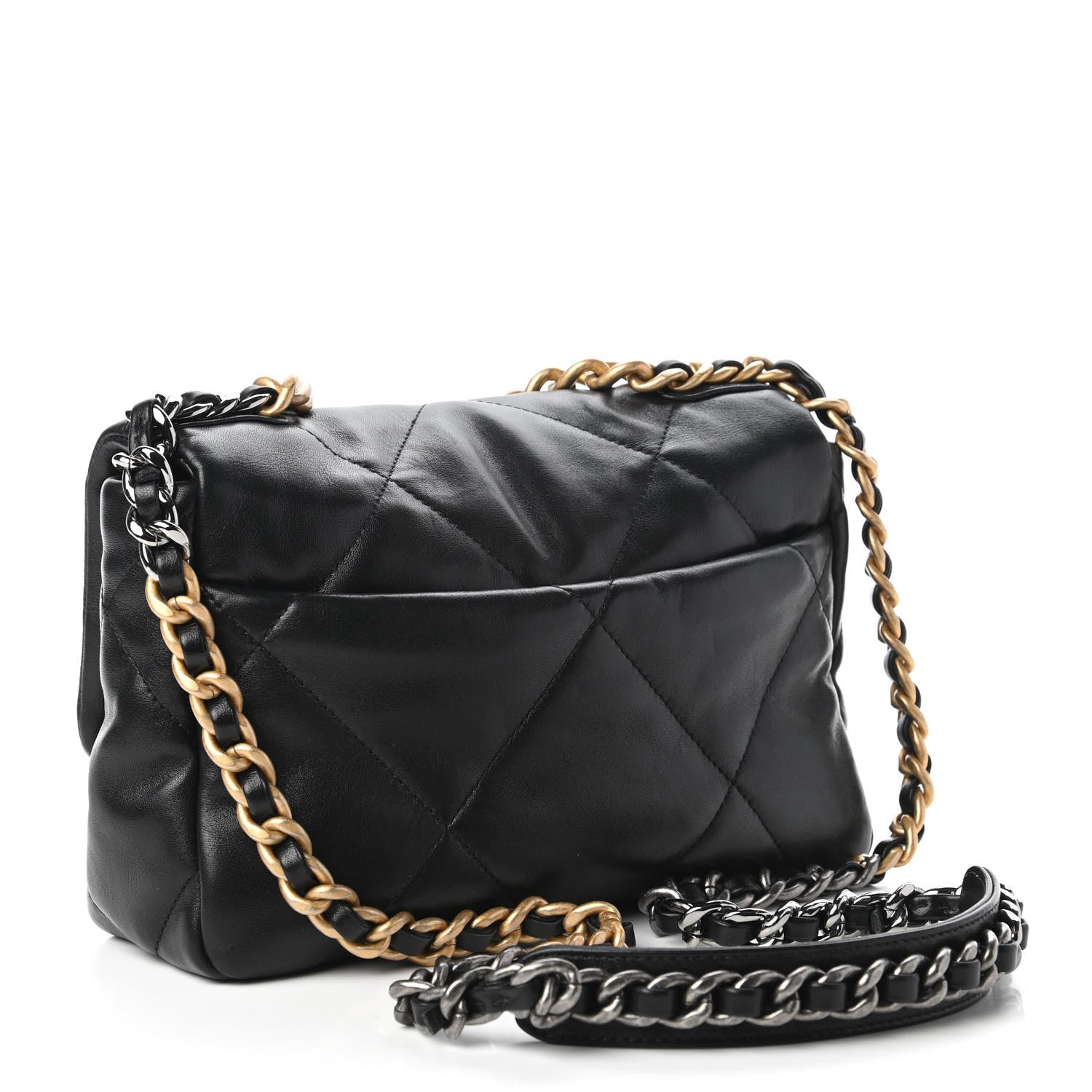 Chanel Lambskin Quilted Medium Chanel 19 Flap Black 3 of 11
