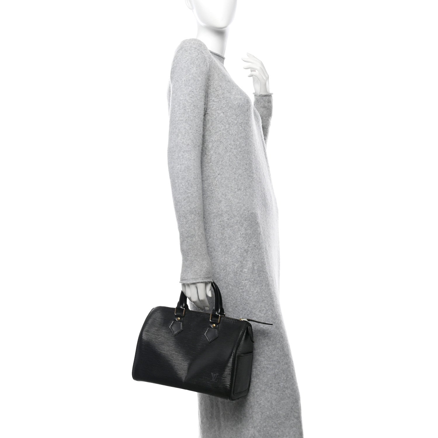 Louis Vuitton Epi Speedy 25 Black 3 of 16