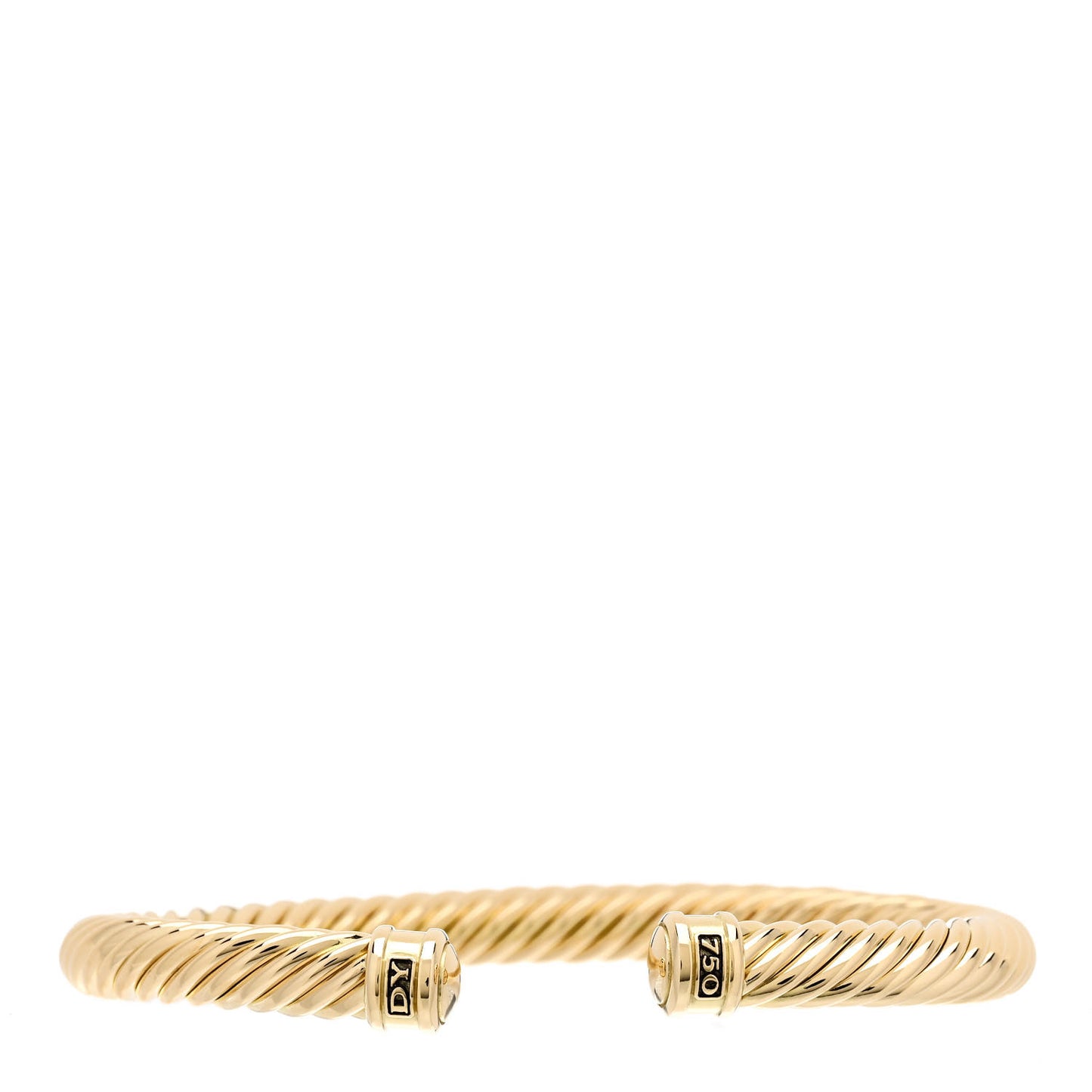 18K Yellow Gold 7mm Cablespira Oval Bracelet
