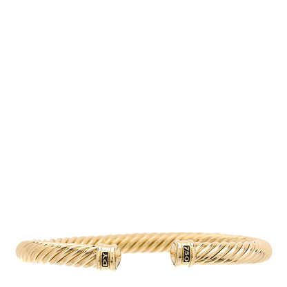 David Yurman 18K Yellow Gold 7mm Cablespira Oval Bracelet 1 of 4